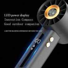 1800mAh USB Rechargeable Handheld Fan That Is Compact And Portable, Summer Cooling Suitable For Desktop Use. It Features Adjustable Wind Speeds From 1 To 100 And Displays Battery Levels, Making It Convenient For Travel And Outdoor Activities. - 手持 - 查看 6