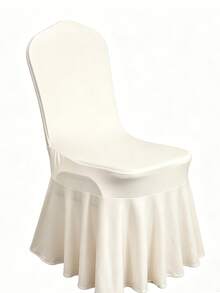 1/6pcs Solid Color Milk Silk Long Dress Style Chair Covers, Washable, Highly Elastic, Easy To Stretch, Suitable For Various Occasions Furniture Protection, Such As Parties, Weddings, Banquets, Events, Catering And Celebrations - Multicolor - View 14