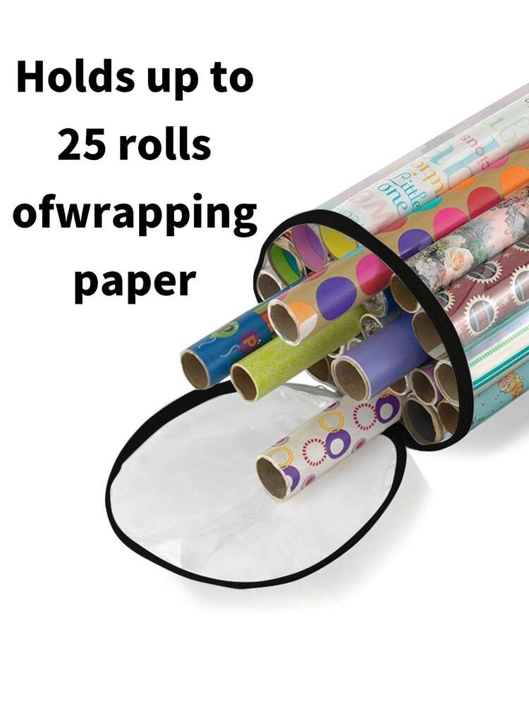 1pc Transparent Gift Packaging Storage Bag With Handle, PVC Wrapping Paper Storage Bag, Easy-To-Carry Cylindrical Container, Transparent Christmas New Year Gift Packaging Storage Box - Half-dairy Cow - View 7