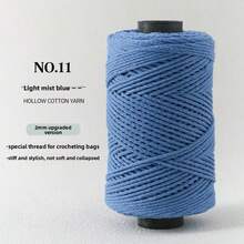 [1 buah] Benang Berongga Tebal Sedang 2mm, Benang Campuran Linen untuk Rajutan Tangan DIY Topi dan Tas - Model baru - View 20