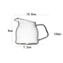 1pc 150ML Glass Milk Pitcher: Compact And Elegant Design, Transparent Material Clearly Displays Contents, Suitable For Coffee Milk, Sauce, Honey, Milk Mixing And More Scenarios, Combines Practicality And Aesthetics, Perfect For Enhancing Table Decor - Multicolor - View 4