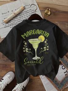 Envío local, camiseta de mujer, 100% algodón estampado, corte regular, ideal para uso diario, un excelente regalo de cumpleaños o presente. - Negro - Ver 2