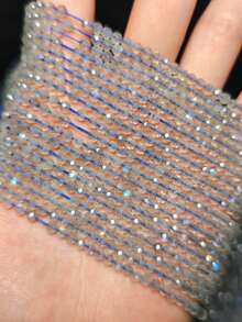 5A3M Natural Labradorite/Moonstone Faceted Sparkling Beads Spacer Beads For Bracelet And Necklace DIY Jewelry Making Accessories - 3mm[1strand 15inch] - View 8