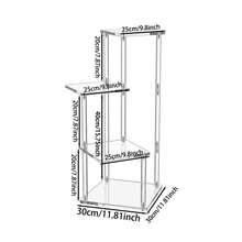 1Pc 4-Tier Acrylic Floor Standing Bookshelf, Clear Modern Display Rack For Living Room, Aesthetic Minimalist Corner Plant Stand, Multi-Layer Storage Organizer For Books, Perfume, Decor, Perfect For Home Decor - Transparent - View 10