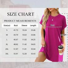 TEMOFON Women's Summer T-Shirt Dress, Short Sleeve, Loose Fit, With Pocket, Casual Dress, Fashionable Summer Dress, Solid Black, Size XL - 粉色 - 查看 2