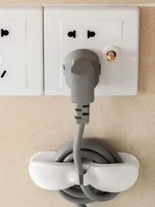 2PCSCable Organizer, Household No-Drill Plug Holder, Power Cord Organizer, Kitchen Cable Holder, Plug Holder, Cable Clip, Wall-Mounted Power Cord Organizer, Suitable For Various Scenarios, Available In Multiple Colors. - Practical - View 3