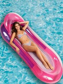 Inflatable Water Hammock Floating Bed Swim Ring Pool Mattress Sleeping Bed Beach Lounge Chair - A - View 5