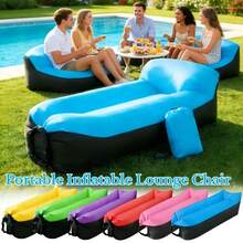 1pc Outdoor Inflatable Sofa Chair (Including Storage Bag), Suitable For Camping, Beach, Hiking, Concerts, Gatherings, Etc.; Portable Outdoor Inflatable Sofa, Inflatable Bed, Beach Inflatable Recliner, Patio Recliner, Portable Inflatable Bed - Basic Model - View 10