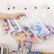 1/3PCS A4 A5 A6 Clear Mesh Zipper Pouch File Bag Organizer, Waterproof Document Folder, School Office Supplies Pencil Case Storage, Back To School Essentials, Stationery Organizer Gift Set - White - View 4