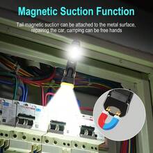 1pc Rechargeable LED Flashlight, High Power Tactical Flashlight, Long Range, Super Bright - Multicolor - View 7