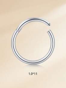 TOKRING 1pc 14G-20G Nose Rings 316l Septum Jewelry Hinged Segment Ring Body Piercing Nose Hoop Lip Rings Nose Helix Cartilage Rook Earrings - Buckle - View 50