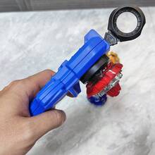 Spinning Top Toy Set - Includes 2 Spinning Tops, 1 Toy Launcher, Interactive Competition Game For Boys, Suitable For Boys Aged 3 And Above, Birthday Gift - Blue - View 8