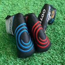 Funda para cabeza de putter de golf tipo blade, funda magnética de cuero PU premium, patrón de espiral bordado, forro protector suave, se adapta a la mayoría de putters tipo blade - D - Ver 2