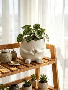 Heart-Shaped Flower Pot, Cute Succulent Plant Pot Container, High Aesthetic Value Small Flower Pot, Office Indoor/Outdoor Desktop Home Decor, Halloween Decoration, Back To School, Dorm Decor, School, Room Decor, Desktop Decor, Gardening Supplies - Love Donation - View 5