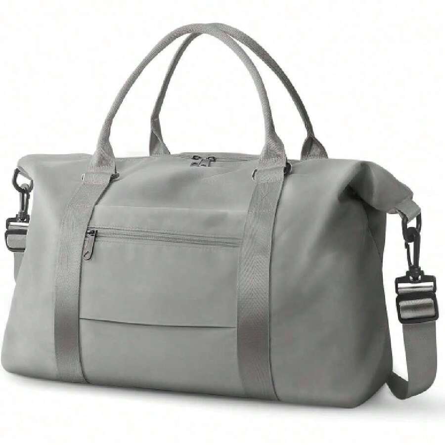 Gym Sports Bag, Expandable Travel Bag, Foldable Travel Tote Bag For Men And Women, Waterproof Sports Bag With Compartments For Gym (Light Green-03), 4346100 - 米色 - 查看 1