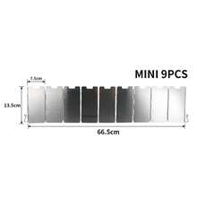 Outdoor Stove Windshield Aluminum Alloy Foldable Plate Camping Picnic Cooker Gas Screen - A - View 2