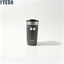 TYESO Yeso 不鏽鋼保溫馬克杯 磨砂保溫杯附吸管 防漏咖啡杯 適用冰飲與熱飲 真空保溫 附眼睛貼紙 - 彩色 - 查看 2