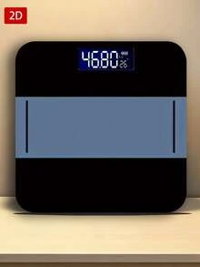 1pc Digital Bathroom Scale, High Precision Weight Scale With Backlit LCD Display, Rounded Design, Portable Design, High Aesthetic Exquisite Weight Scale, 400lbs - A - View 3