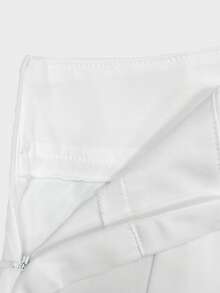 Gothic Style Lace Patchwork Ruffle Hem Solid Color Pirate Skirt White Spring - White - View 8