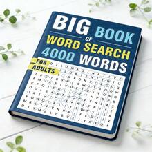 Large Font Word Search Game Book For Adults, Elderly And Adolescents - 4000 Anti-Eye Fatigue Font Word Word Finding Puzzles, A Stress Reduction Game Suitable For Large Font Users - Blue - View 5