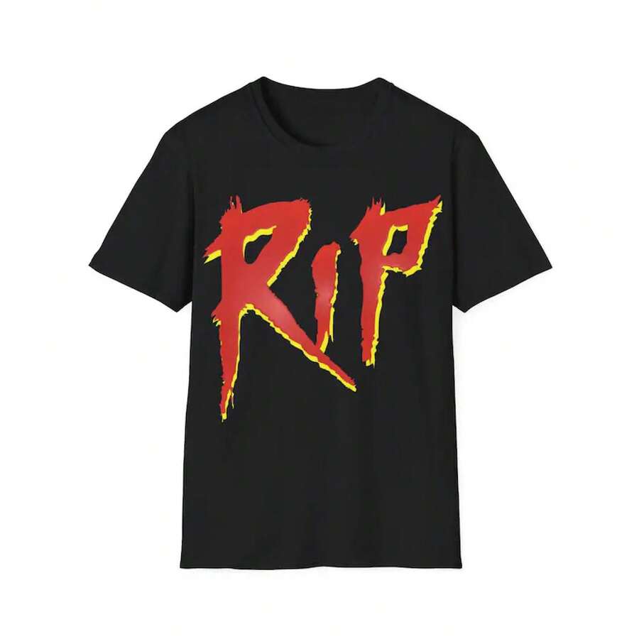 Camiseta de la revista : Logotipo de rock y metal de los 80 - Negro - Ver 1