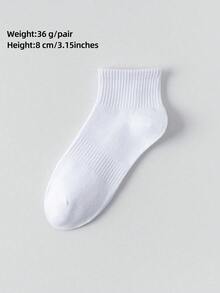 1/4/10/20 Pairs Men's Pure Cotton Socks, Comfortable Mid-Calf Socks, Unisex, Suitable For All Seasons, Perfect For Sports And Daily Wear - Multicolor - View 11