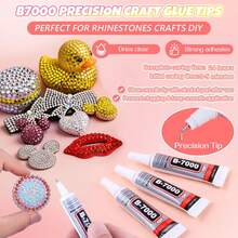 42 Colors Jelly Resin Flat Back Rhinestone Set, Includes Glue, Tweezers, Rhinestone Pen, Spoon And Multi-Color Rhinestones, Suitable For DIY Handmade Crafts, Diamond Painting, Shiny Art Decoration, Phone Cases And Other Rhinestone DIY Application - Resin Diamonds - View 5