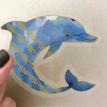50pcs Ocean Creature Stickers With Gold Foil, Suitable For Laptop, Scrapbook, Journal, Water Bottle, Guitar, Helmet And Other DIY Decorations - 1 Set - View 3