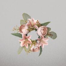 1pc/2pcs Wedding Candle Holder Garland Artificial Rose Candle Ring Wedding Table Decor Silk Candle Home Centerpiece Party Decoration Gift Birthday Graduation - View 31