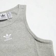 Adidas Spring/Summer Knit Slim Fit Sleeveless Dress, Sporty Round Neck Tank Dress IR5923 - Grey - View 3