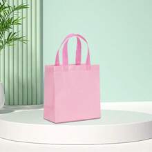 6/12/18/24PCS Macaron Color Non-Woven Gift Bags, Available In A Variety Of Solid Colors, Suitable For Birthday Parties, Weddings, Candy Bags, Holiday Shopping Packaging Bags, Thick And Durable Square Bottom Tote Bags - View 5