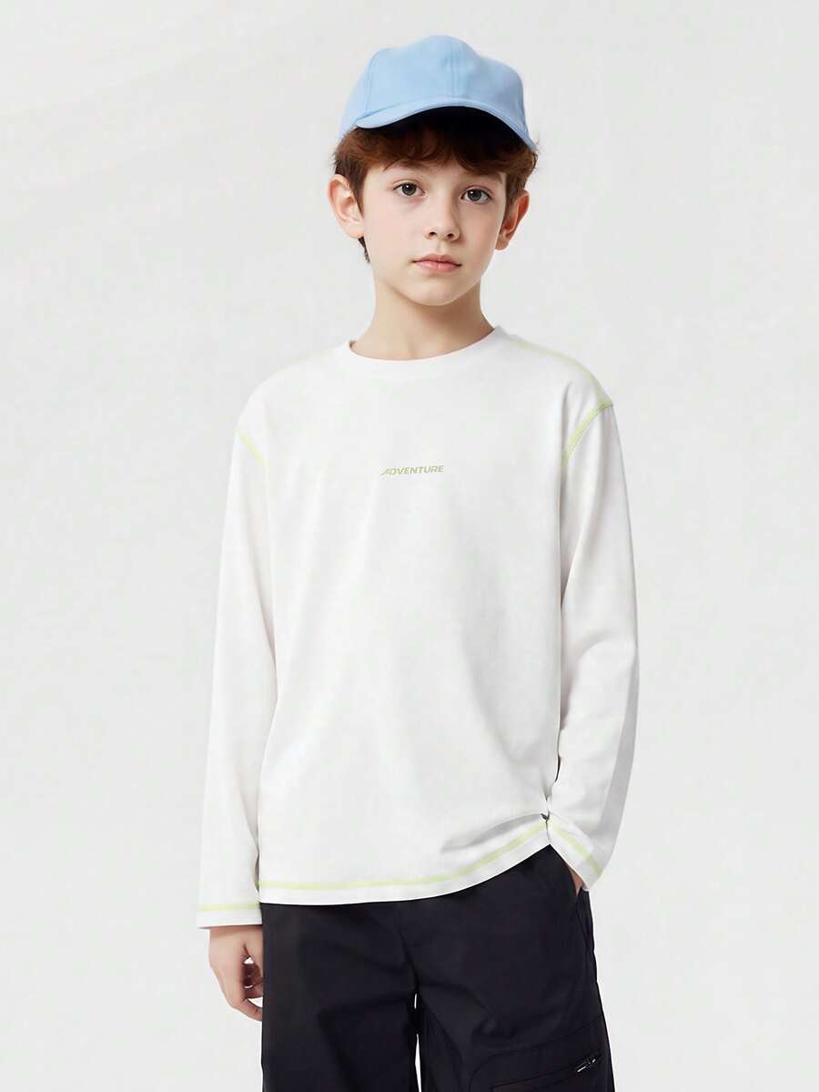 Balabala Kids Long Sleeve T Shirt 2026 New Autumn Cool Dry Quick Dry Breathable Boys Girls Sports Base Layer Soft Daily Wear - Original White - View 1