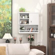 Tall 2-Door Metal Storage Cabinet With Adjustable Shelves, Steel Kitchen Cabinet For Kitchen, Living Room, Dining Room And Office - 白色 - 查看 4