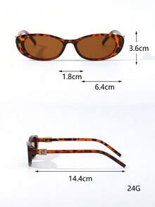1 Pair Women's Cat Eye Small Frame Personalized Retro Decorated Temples Fashionable Versatile Street Style High-End Chic Fashion Glasses - Multicolor - View 7