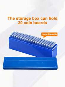 Plastic Coin Storage Box,Suitable For NGC,PCGS,PMG&Coin Holders,Coin Rack Organizer Case With 20 Slots,Protective Coin Organizer For Collectors&Graded Coins,Office Coin Tray,Commemorative Coin Rating Coin Collection Box,Only Empty Box - Multicolor - View 8