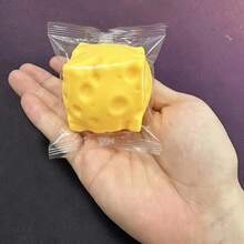 3/2/1pc Square Cheese Squeeze Toy, Stress Relief Toy, Rich Milky Aroma, Yellow Cube Shape, Squeezable, Cute And Fun, Suitable For Christmas, Mother's Day, Father's Day And Halloween, Random Color And Style - Multicolor - View 10
