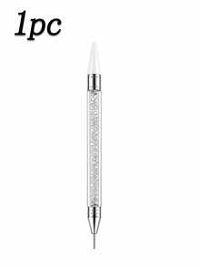 Includes 1pc Nail Art Rhinestone Dotting Pen And 2pcs Sorting Trays. Double-Ended Self-Adhesive Rhinestone Dotting Pen And White Rhinestone Storage Tray Suitable For DIY Rhinestone Crafts And Rhinestone Painting; Nail Art Decoration Tool. - Multicolor - View 15