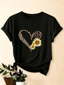 1 Pack camisetas mujer, camisetas cómodas, ropa casual mujer, versatile, suitable for streetwear, daily outings, camping, concerts,rock, and rap events camisetas manga corta, moda - Negro - Ver 1