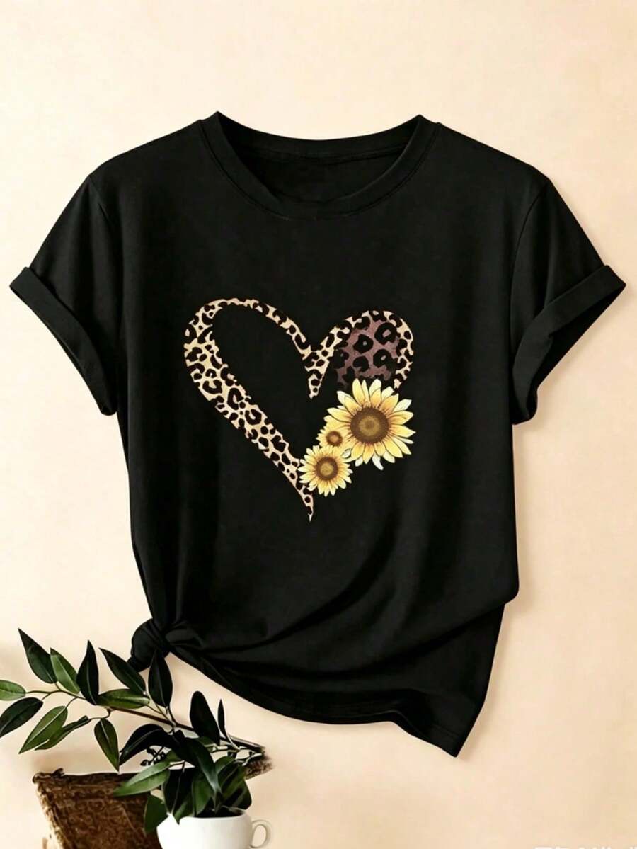 1 Pack camisetas mujer, camisetas cómodas, ropa casual mujer, versatile, suitable for streetwear, daily outings, camping, concerts,rock, and rap events camisetas manga corta, moda - Negro - Ver 1