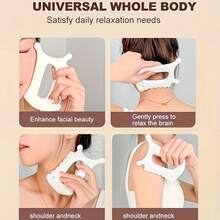 Gua Sha Massage Tool, Korean Style Facial Gua Sha Board, Suitable For Face And Body, Lymphatic Detox And Skin Tightening Massager, Anti-Cellulite Body Massage Tool, Used For Neck, Shoulder, Back Relaxation, SPA Beauty Tool, Suitable For Home, Travel, Daily Health Use Essential - View 7