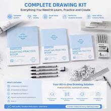 Languo Zeichenübung Skizzenbuch Sets, mit 0,2/0,3/0,4/0,5 mm Pigmentliner 3 Größen A4/B5/24K verdicktes 120 g/m² Papier, kein Tintenverlauf flach liegend 180° PU Cover, auslaufsicheres Markerpapier zum Zeichnen Skizzieren Ausmalen Anime Kunst Schulanfang Kunstbedarf - Sätze - Übersicht 10