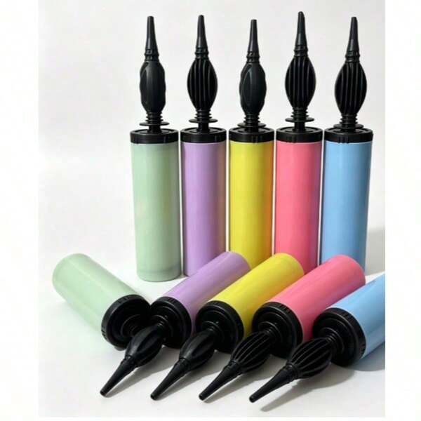 2pcs Macaron Manual Air Pump, Mixed Colors For Inflating Balloons, Water Wings, Swim Rings And Air Mattresses, Suitable For Halloween And Christmas Parties - Manual Balloon Pump