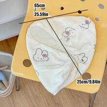 MIFFY 官方可愛星星兔珊瑚絨浴巾，加厚吸水快乾圍裹巾，柔軟女款居家浴袍配件，2026 熱銷 TK Ins 風格浴室日常必需品 - 彩色 - 查看 13