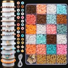 4 Colors Vibrant Soft Clay, Approx. 5760pcs Small Polymer Clay Beads, DIY Jewelry Bracelet Making, Afternoon Tea Party Handmade Beading Activity, Creative Crafting - Multicolor - View 16