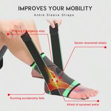 1pc Adjustable Compression Breathable Strap Outdoor Sports Running Football Ankle Support Brace - Multicolor - View 4
