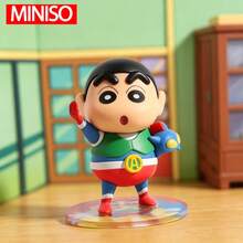 MINISO 蠟筆小新 動態對戰系列盲盒公仔，可收藏 PVC 花園裝飾，可愛卡通擺飾，適用於汽車儀表板、花園窗台裝飾，收藏品與粉絲禮物，適合送給家人朋友的生日、聖誕節、萬聖節完美禮物 - 隨機款式[1pc] - 查看 6