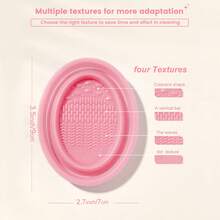 16Pcs/4pcs Pink All-In-One Makeup Prep Kit With Bow Plush Hairband Multi-Size Dry Wet Beauty Sponge Triangle Velvet Powder Puff Silicone Brush Cleaner Bowl Cosmetic Tools For Foundation Loose Powder - Pink - View 7