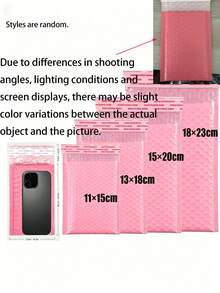 10/1pc Pink Multi-Layer Pearl Film Bubble Bags, Pink Quick Packaging Bags, Envelope-Style Foam Waterproof Bubble Bags, Suitable For Cosmetics And Jewelry, Quick Packaging Bags, Shock-Proof (Due To Different Batches, Color May Vary Slightly) - A - View 6