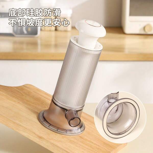 Máquina manual para embutir salchichas (1 unidad) con 4 boquillas diferentes - Embutidora de salchichas de mano, herramienta para embutir salchichas en la cocina, picadora de carne de plástico duradera para salchichas caseras, funcionamiento sin electricidad, fácil de usar y limpiar, 2 colores disponibles