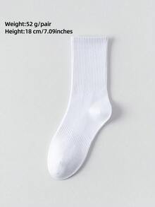 1/4/10/20 Pairs Men's Pure Cotton Socks, Comfortable Mid-Calf Socks, Unisex, Suitable For All Seasons, Perfect For Sports And Daily Wear - Multicolor - View 40